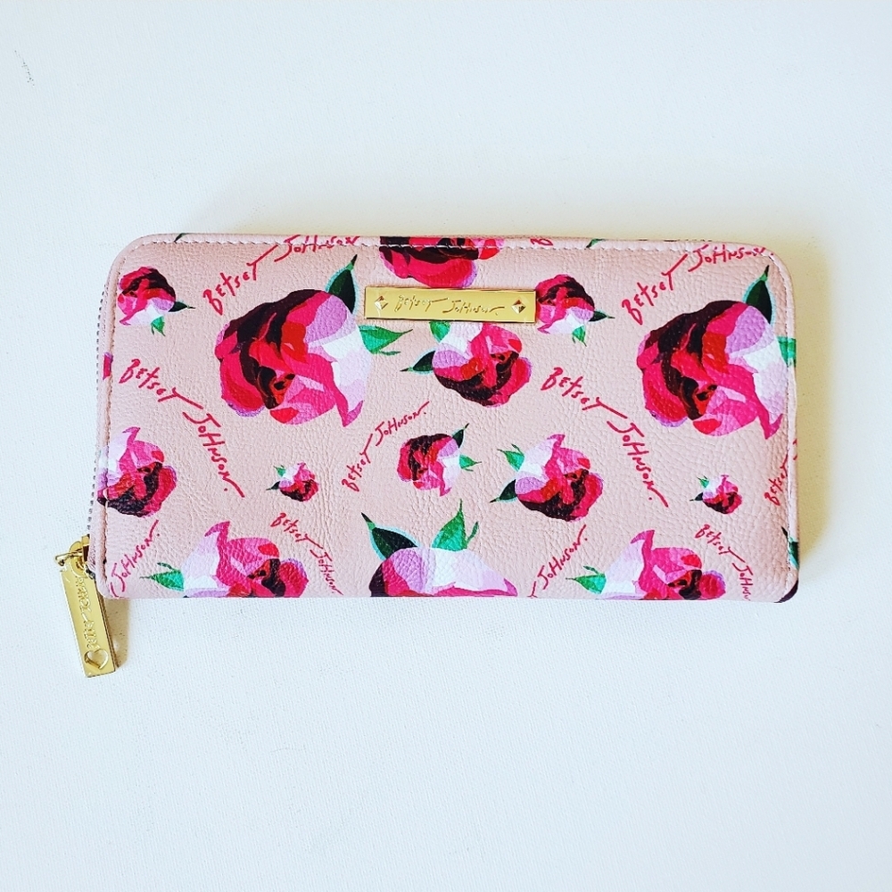 Betsey Johnson Rose Floral wallet clutch